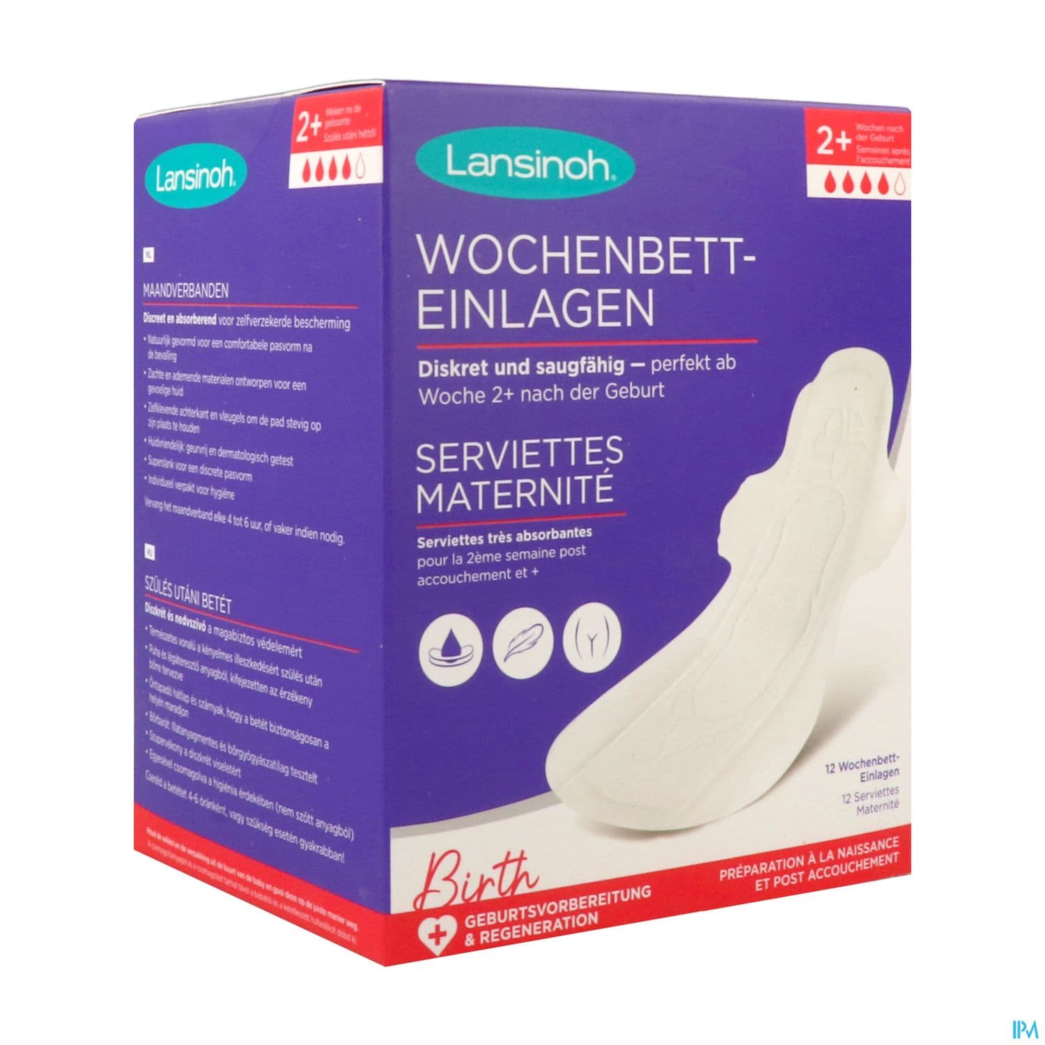 LANSINOH SERV MATERNITE X12