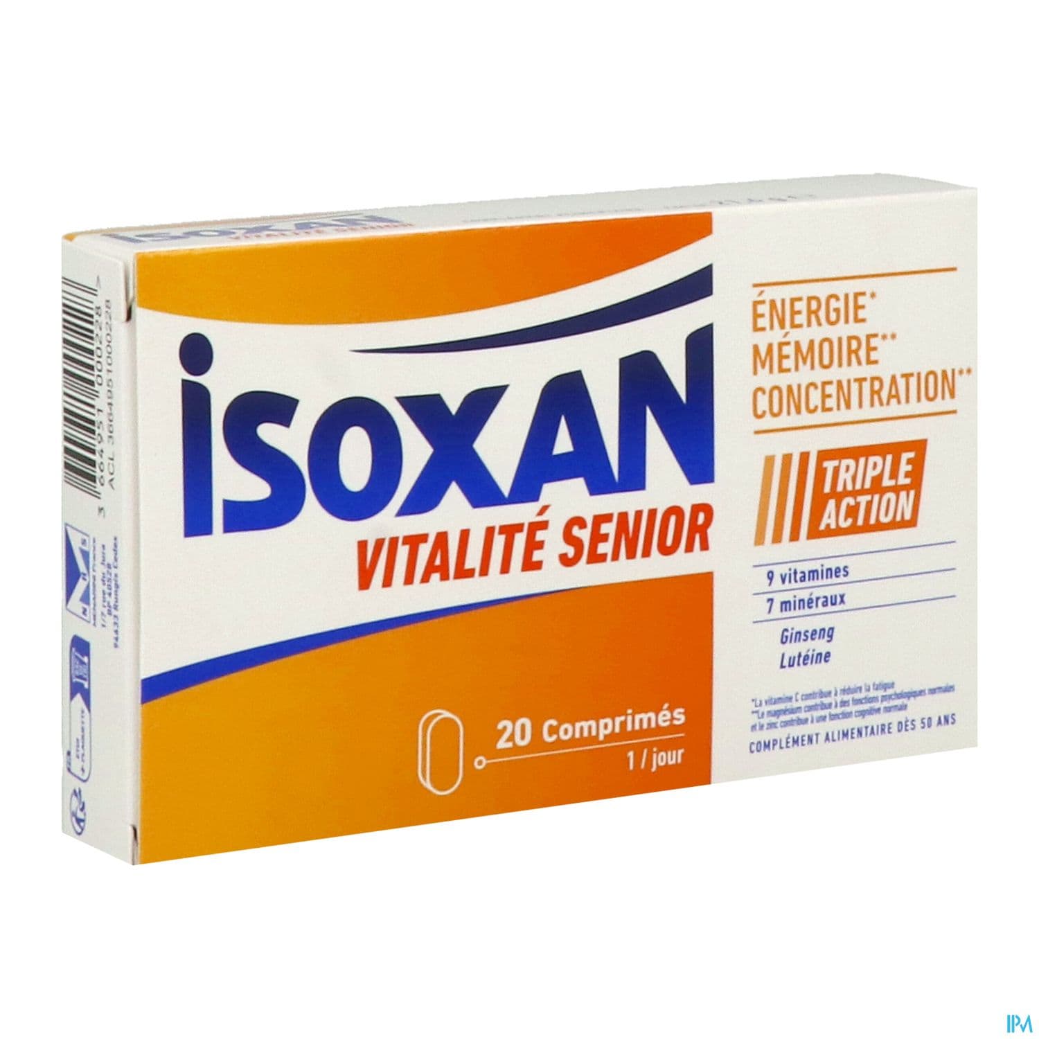 Isoxan Vitalite Senior Comprime 20 — Grande Pharmacie Centrale du Puy