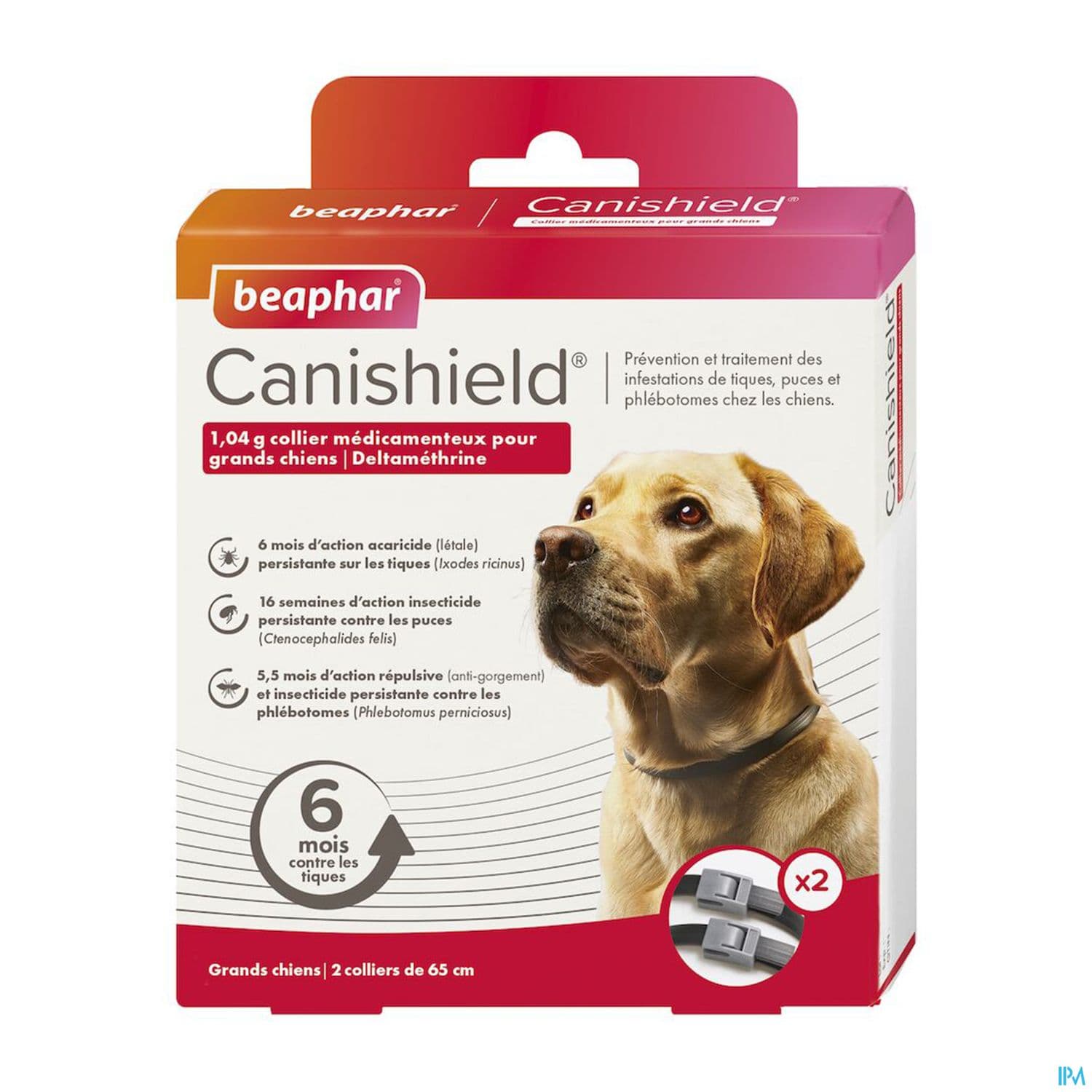 Beaphar Canishield Collier Antipuce Grand Chien X2