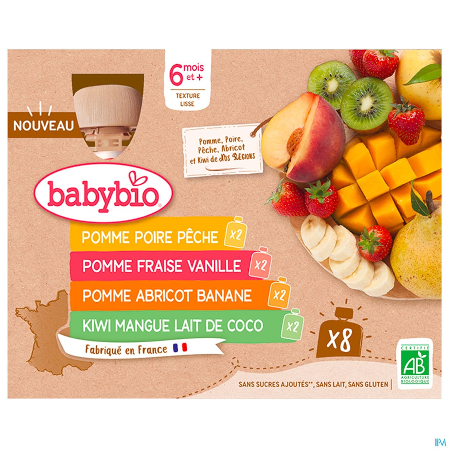 BABYBIO GOURD MULTIPARFUM 8X90G