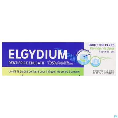 Elgydium Dentifrice Educatif Revelateur De Plaque Arome Pomme Fraiche 50ml