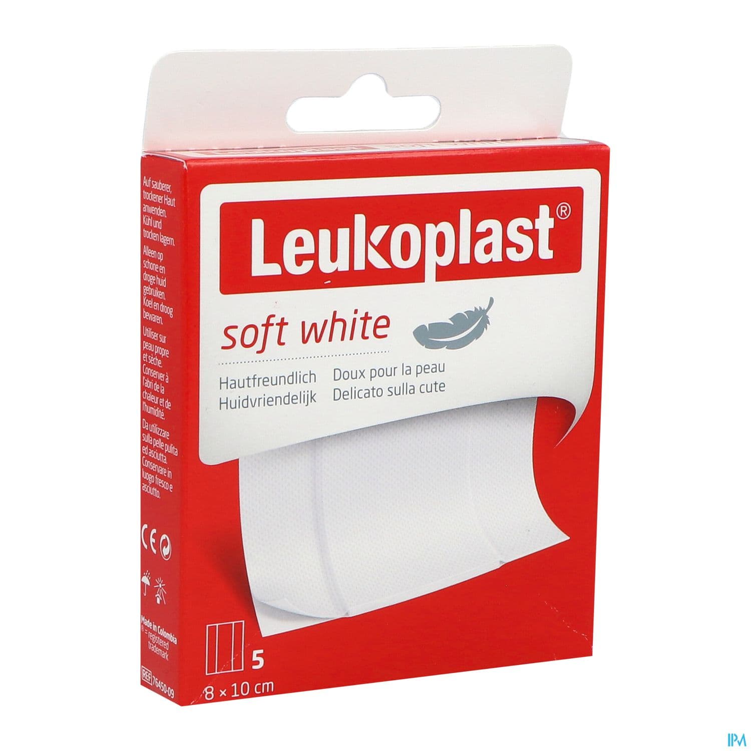 LEUKOPLAST SOFT WHIT PANS 10X8CM 5