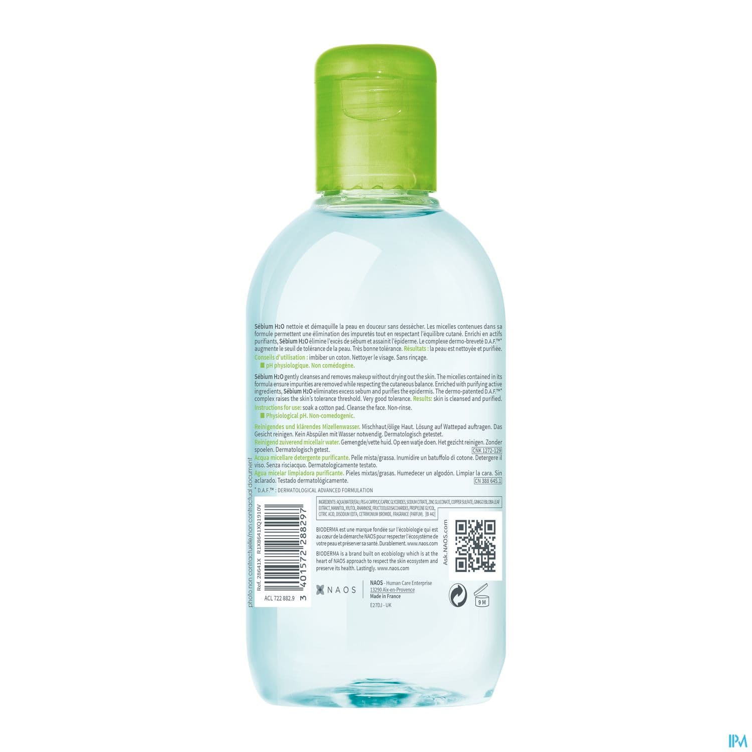 SEBIUM H2O SOL MICELL SS SAV NETT PG 250ML