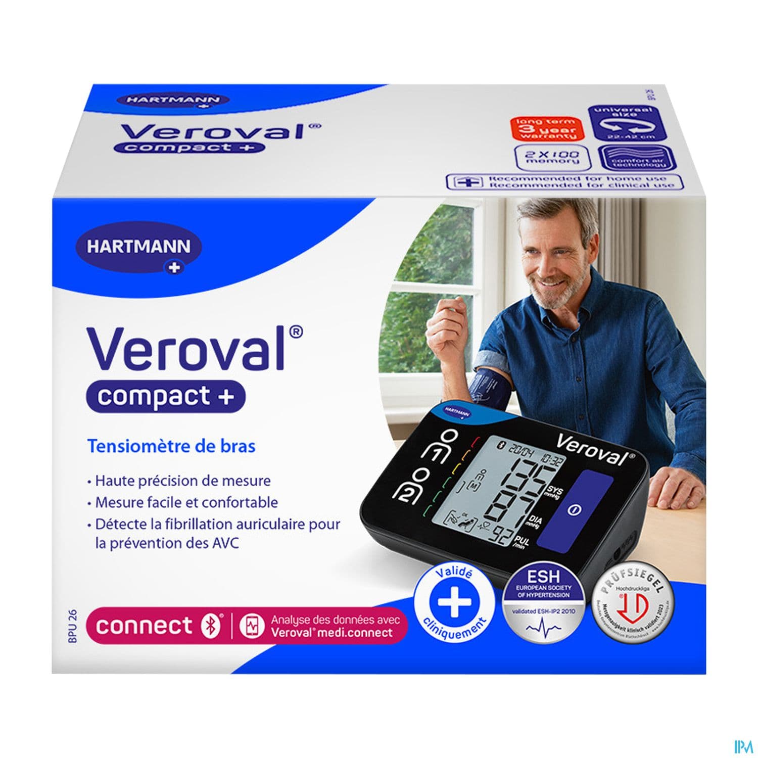 Hartmann Veroval Tensiometre Compact+ Bras Bpu26