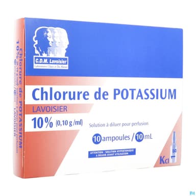 Lavoisier Potassium Chlorure 10% Solution Injectable 10ml 10