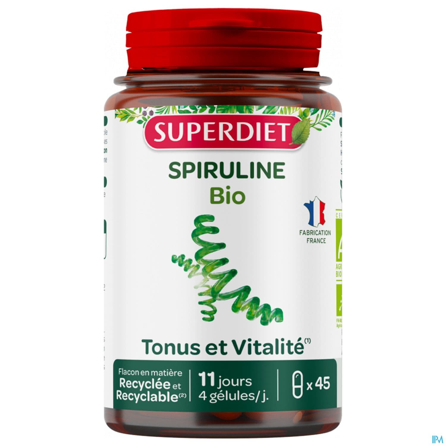 Superdiet Spiruline Bio Gelule 45