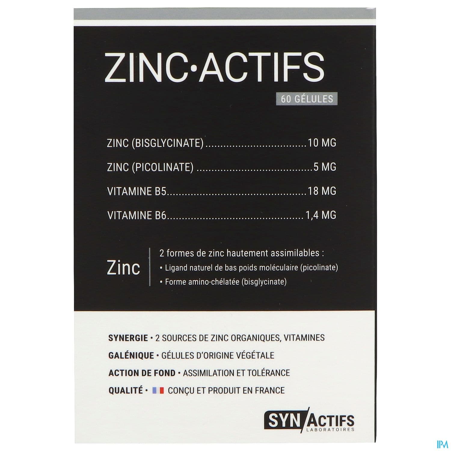Synactifs Zinc Actifs Gelule 60
