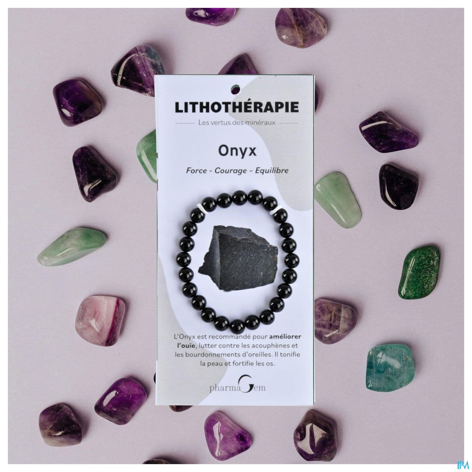 BRACEL LITHOTHERAP ONYX 8MM