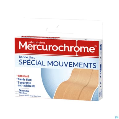 MERCUROCHROME BDE TISSU 10CMX6CM 5