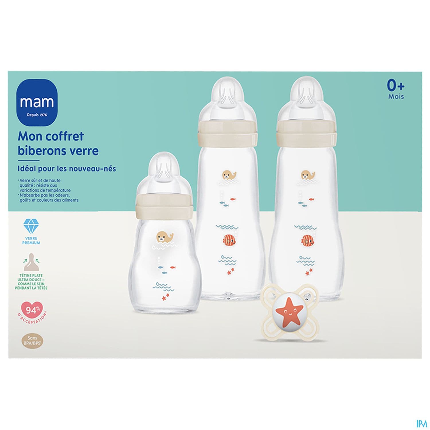 MAM COFF BIB VER 0-6M X3+SUCET