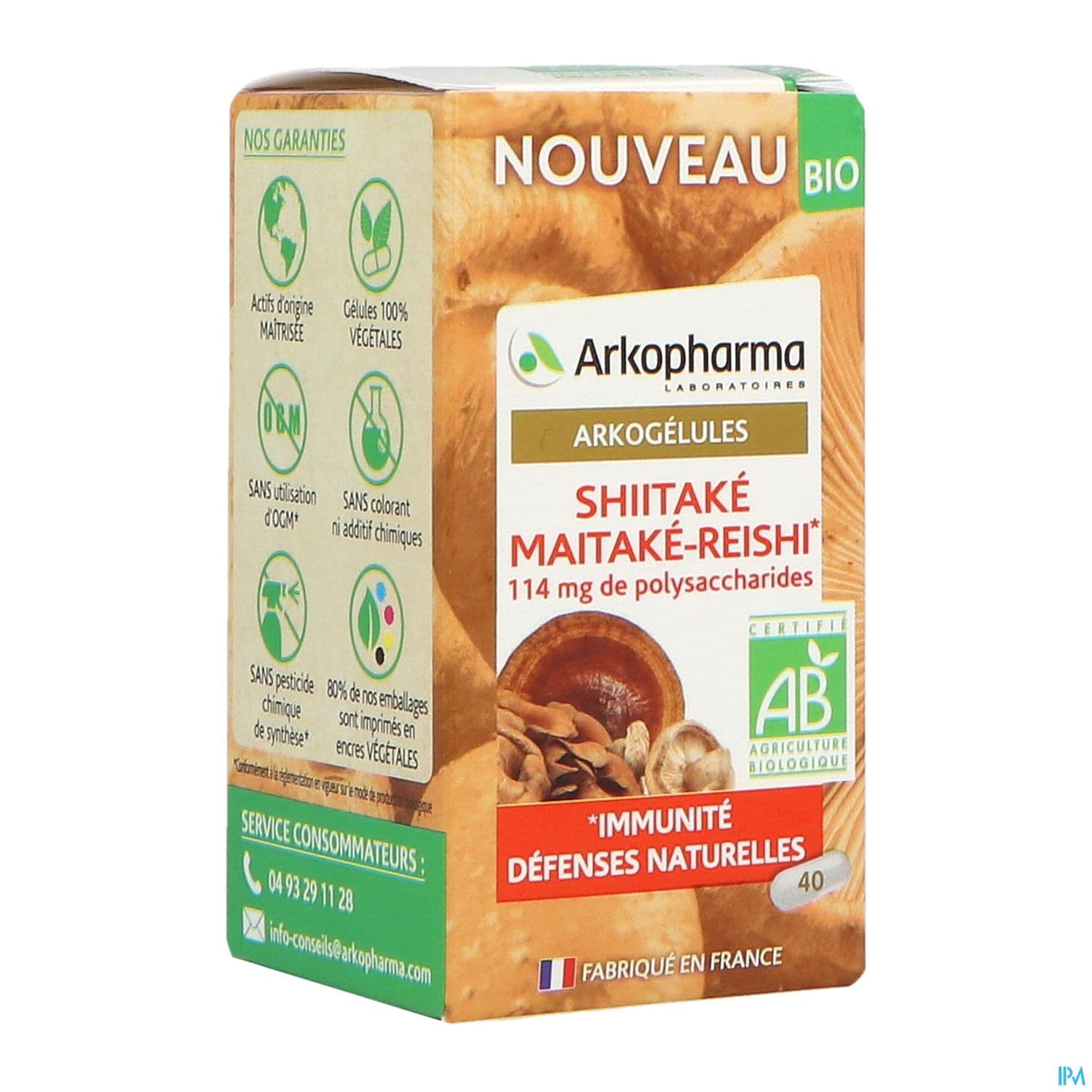 Arkopharma Arkogelules Shiitake Maitake Reishi Bio Gelule 40