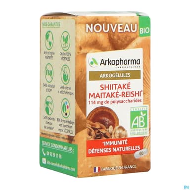 Arkopharma Arkogelules Shiitake Maitake Reishi Bio Gelule 40