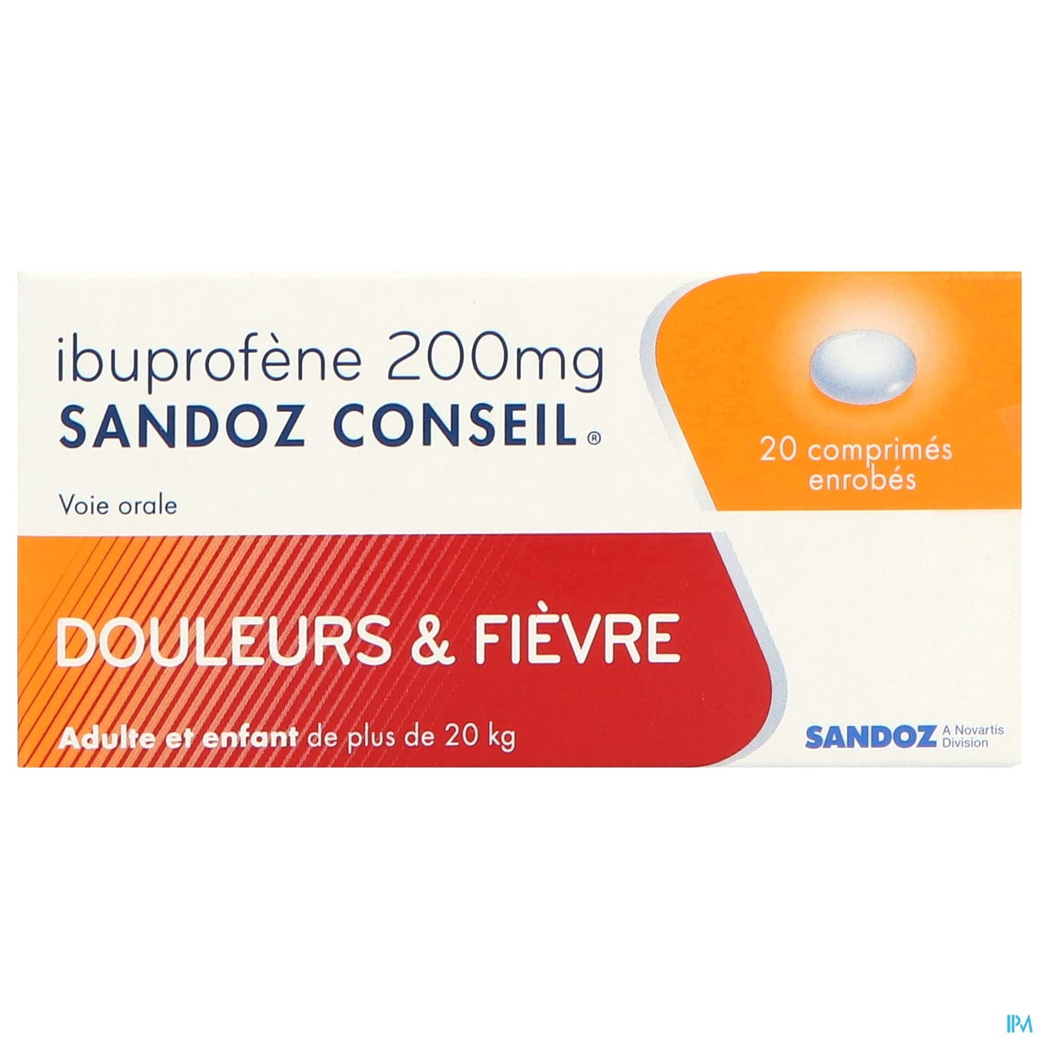 Ibuprofene Sandoz Conseil 200mg Comprime 20