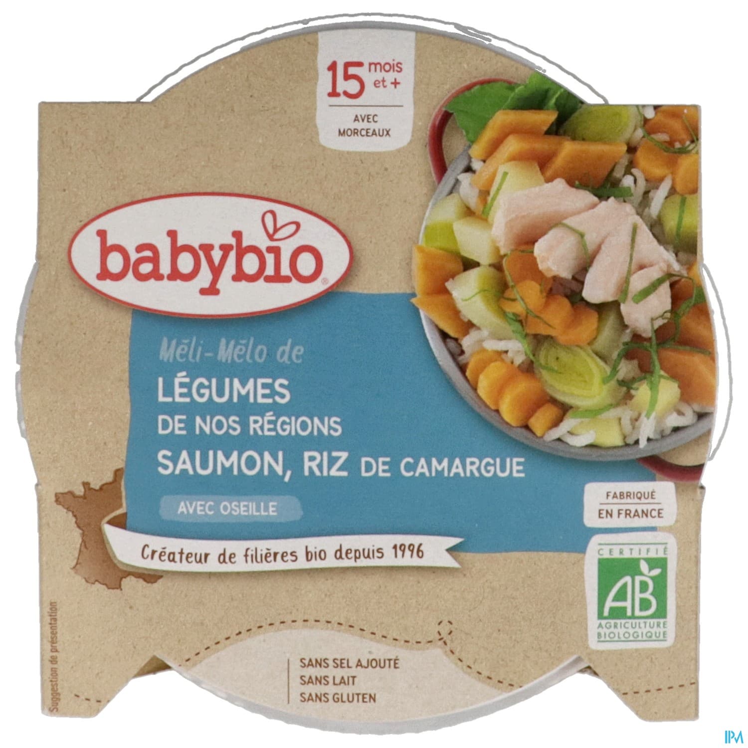 BABYBIO ASS LEG/SAUMON/RIZ 260G