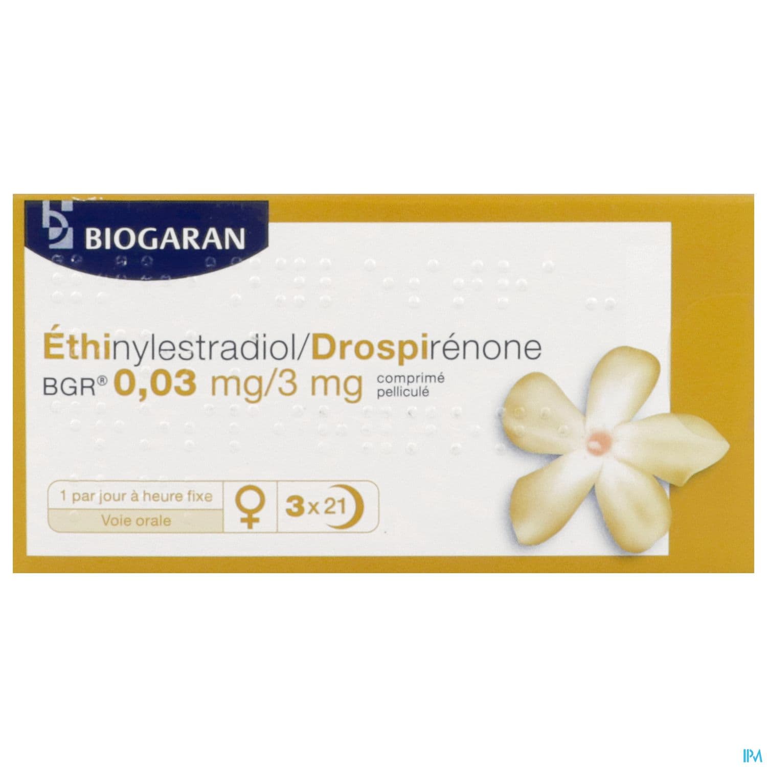 Ethinylestradiol Drospirenone Bgr 0mg03/3mg Comprime 21 X3