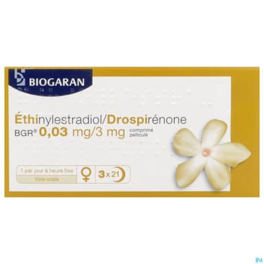 Ethinylestradiol Drospirenone Bgr 0mg03/3mg Comprime 21 X3