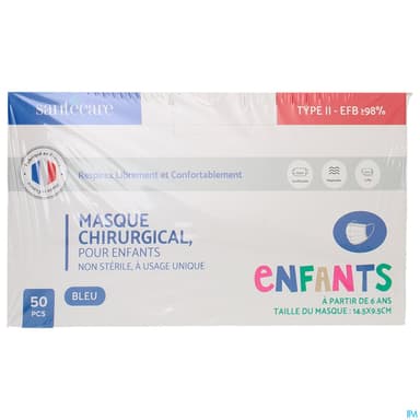 Eurasia Enfant Bleu Made In France Masque Chirurgical Type Ii