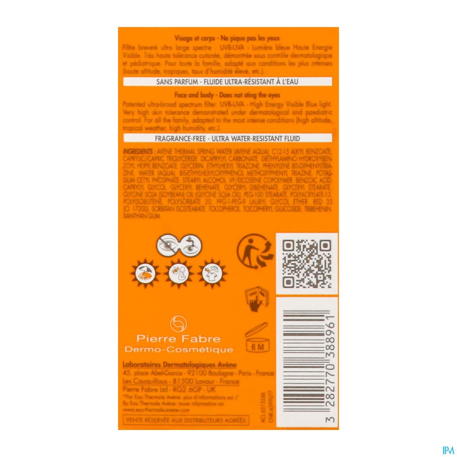 Eau Thermale Avene Solaire Reflexe Creme Spf50+ 30ml