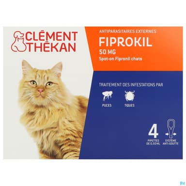 Clement Thekan Fiprokil Spot On Chat 0ml5 X4