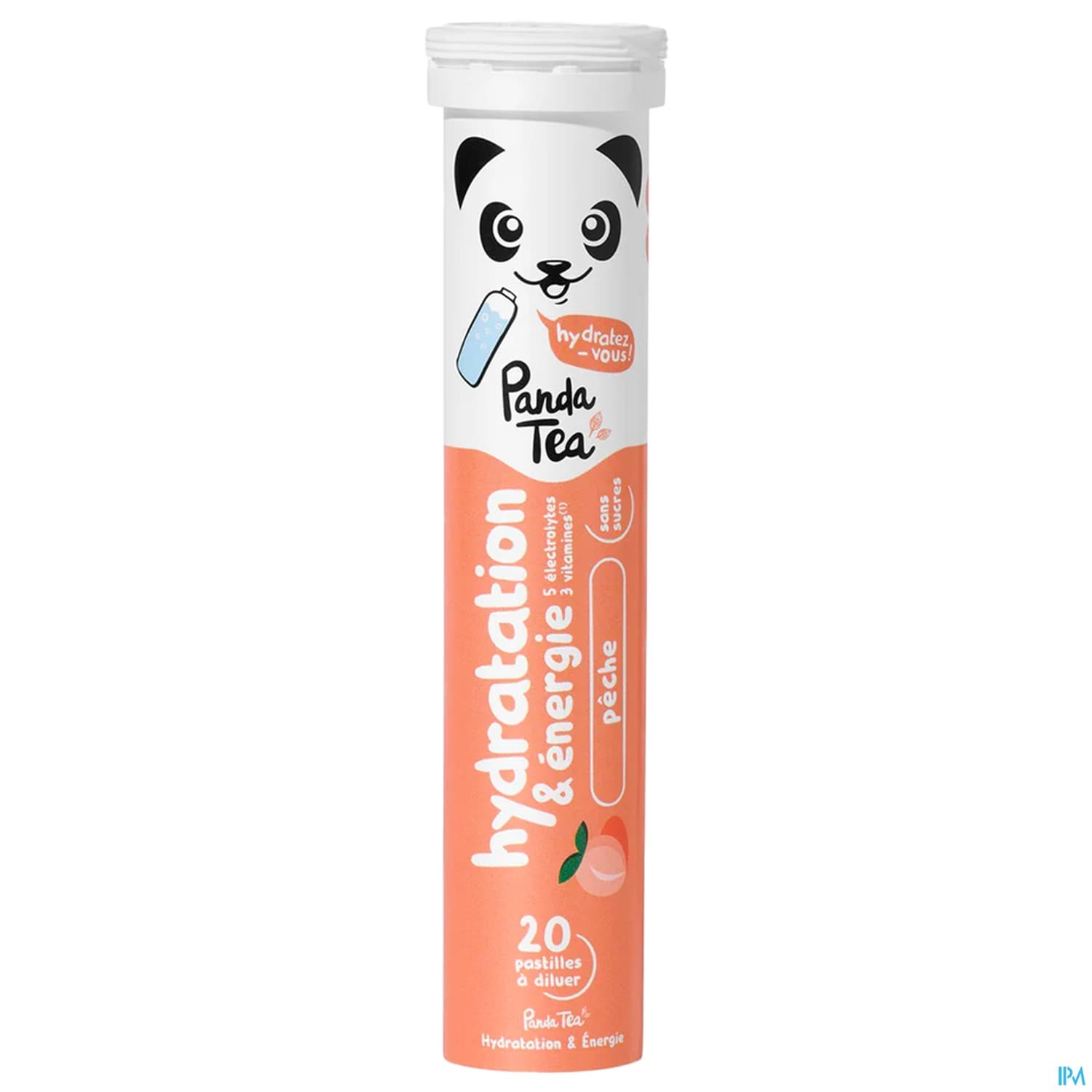 Panda Tea Hydratation Energie Pastille Effervescente Peche 20