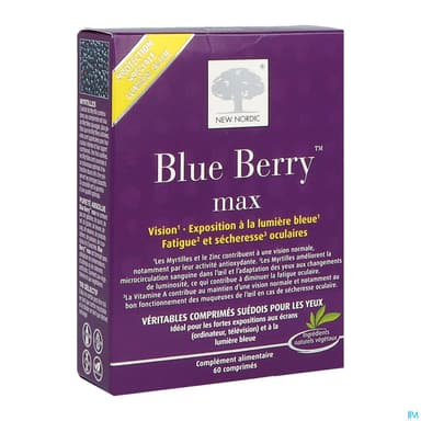 New Nordic Blue Berry Fatigue Oculaire Comprime 60