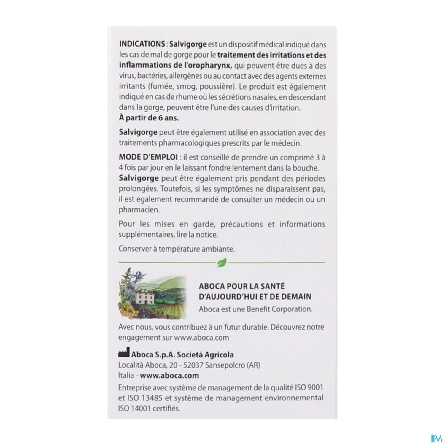 Aboca Salvigorge Comprime A Sucer Dispositif Medical Pour Le Mal De Gorge 20