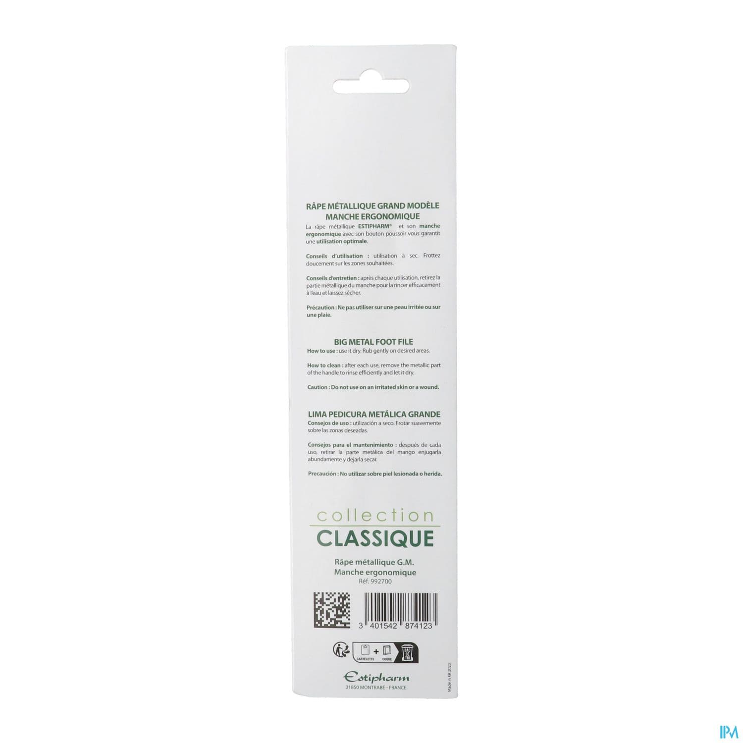 Estipharm Rape Metal Avec Manche Ergonomique