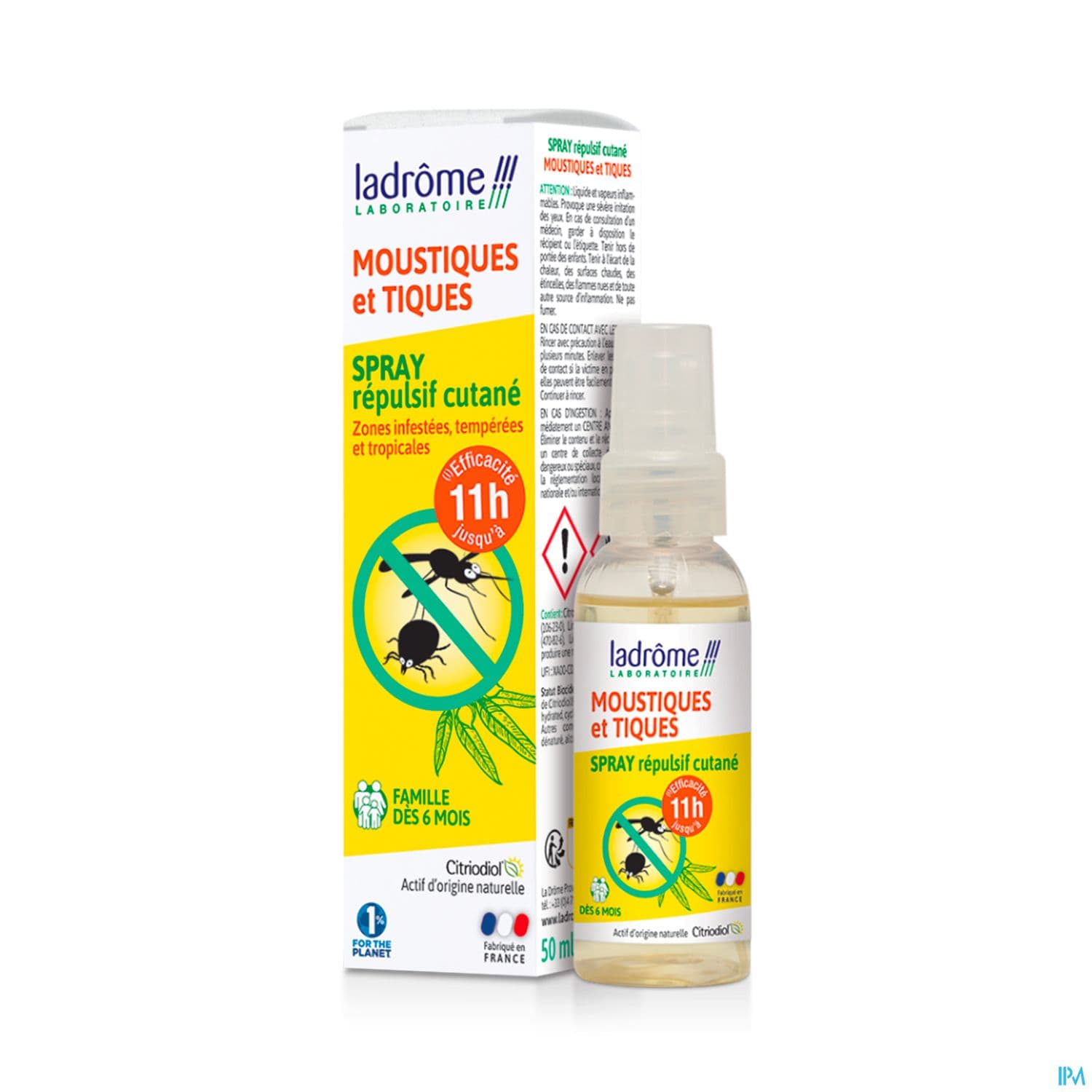 LADROME SPR REPULS MOUST/TIQ 50ML