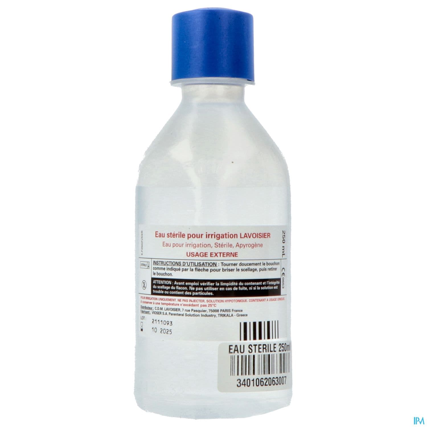 Lavoisier Eau Sterile Irrigation 250ml