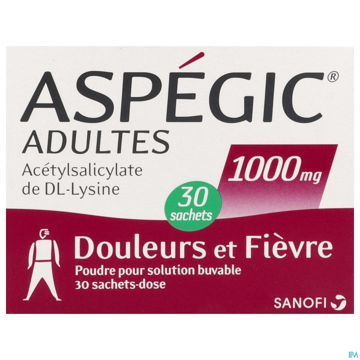 ASPEGIC 1 000MG ADULTE SACHET 30