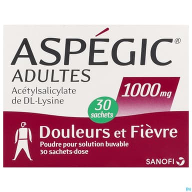 ASPEGIC 1 000MG ADULTE SACHET 30