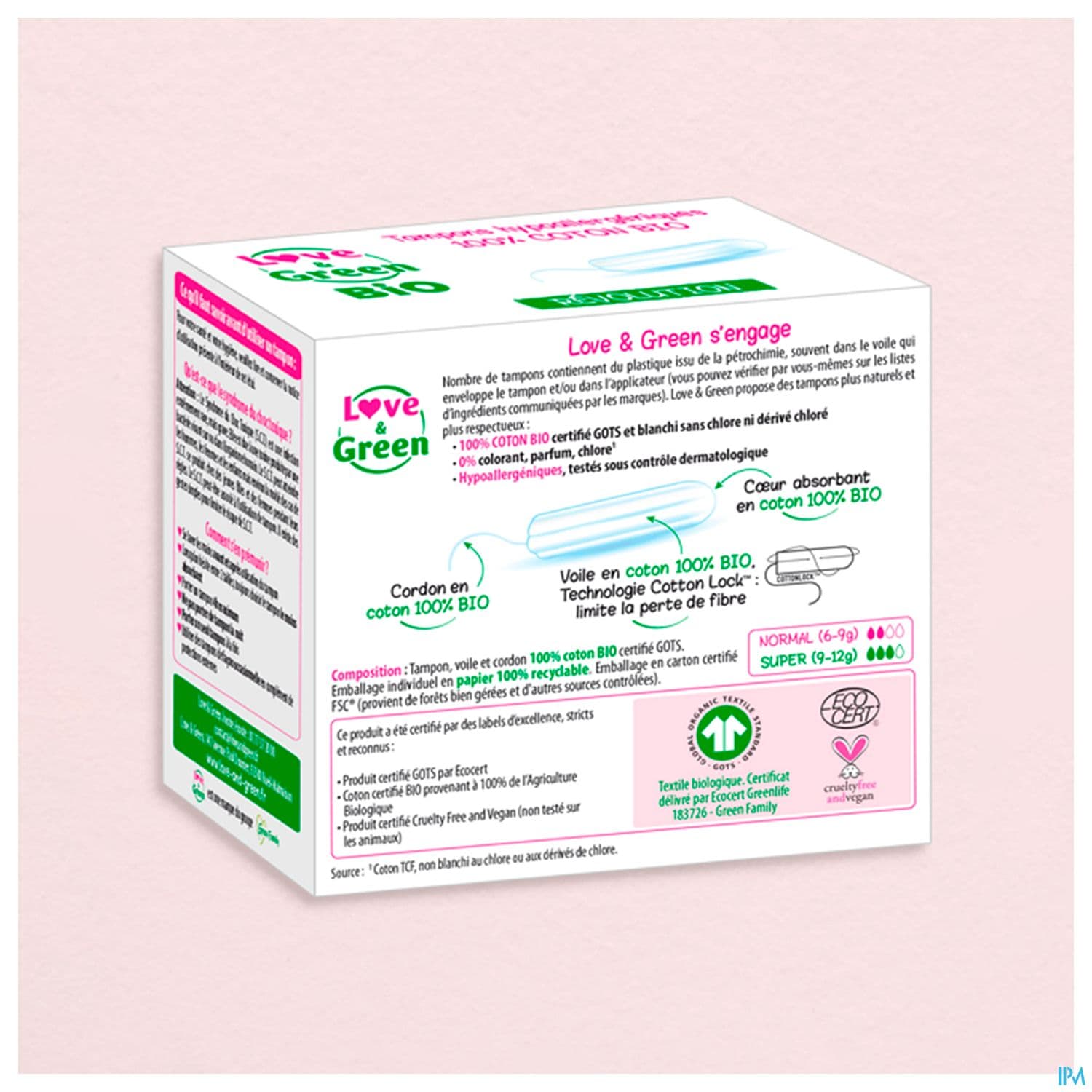 Love Green Bio Tampon Hypoallergeniques Digitaux Normal X16