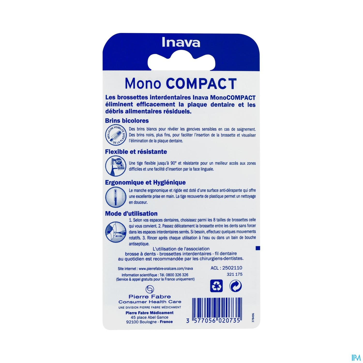INAVA BROSSETT MONO COMP BLEU 4+2