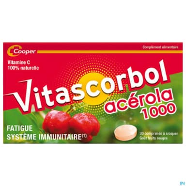 Cooper Vitascorbolacerola 1000 Comprime A Croquer 30