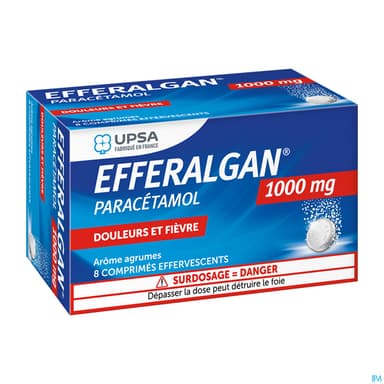 EFFERALGAN 1 000MG CPR EFF 8
