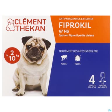Clement Thekan Fiprokil Spot On Chien 2/10kg X4