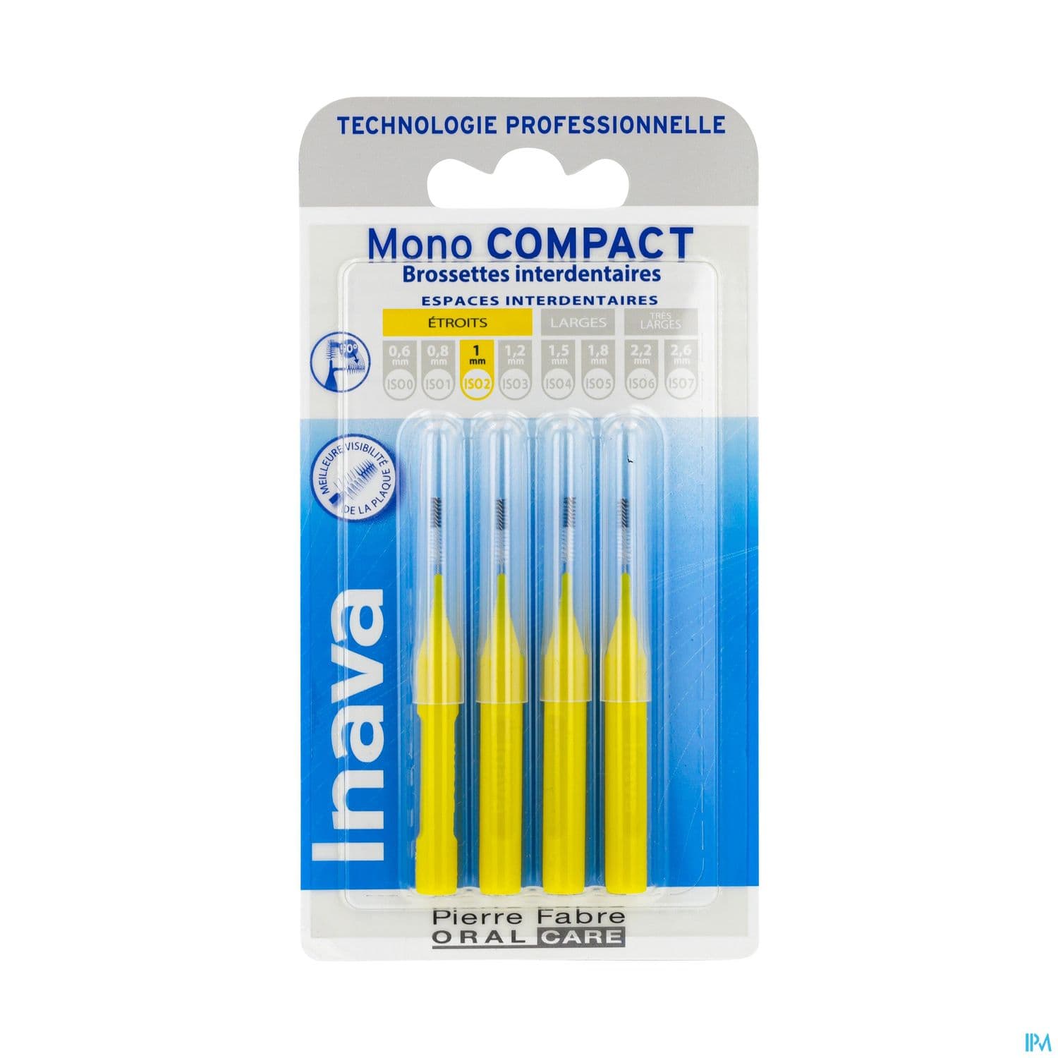Inava Mono Compact Brossette Jaune X4