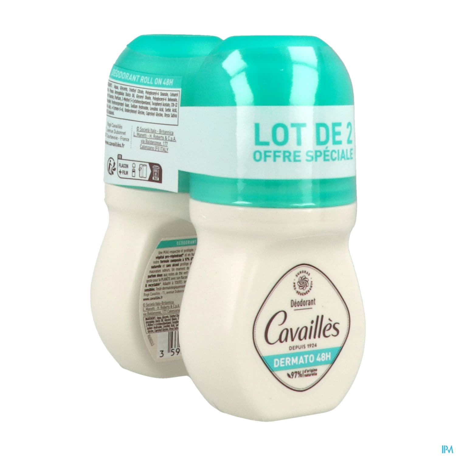 CAVAILLES DEO DERMA 48H ROLL50MLX2