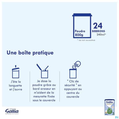 GALLIA CALISMA CROISSANCE BIO 800G