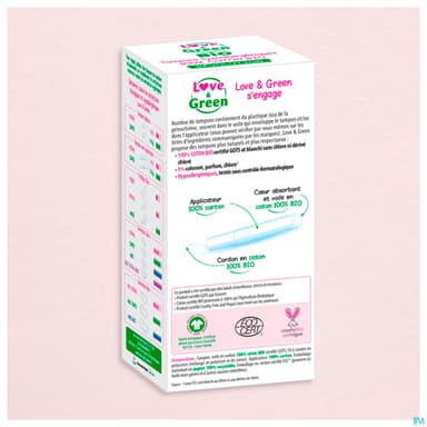 LOVE&GREEN TAMPON APPLIC NORMAL 16