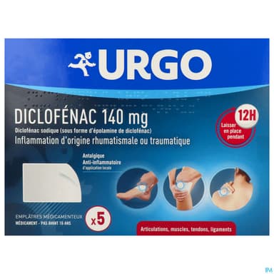DICLOFENAC 140MG URGO EMPLATRE 5
