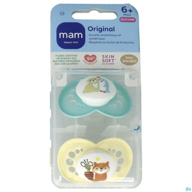 Mam Sucette Original Classique +6m Silicone X2