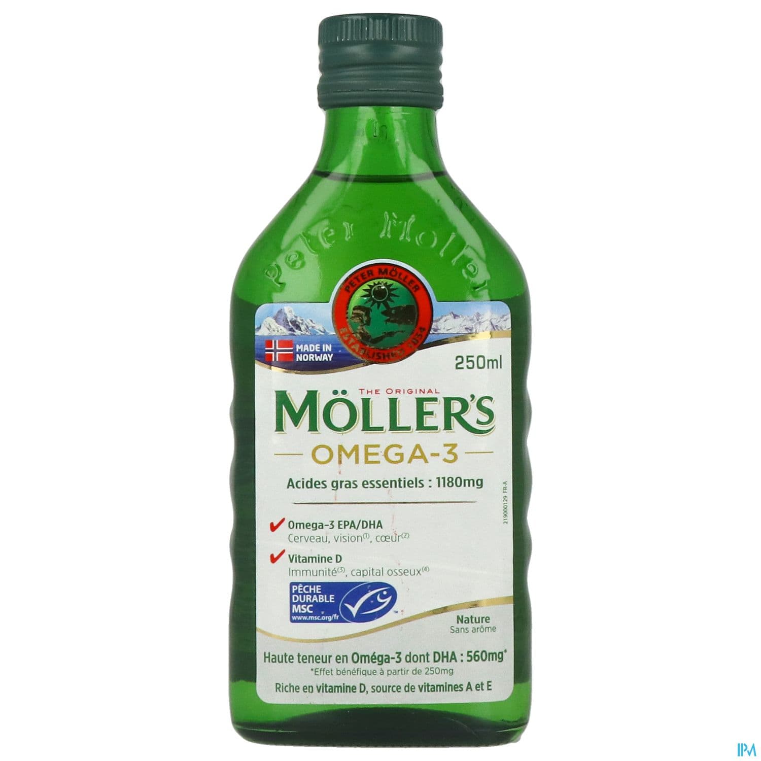 Mollers Huile De Foie De Morue Liquide Sans Arome 250ml