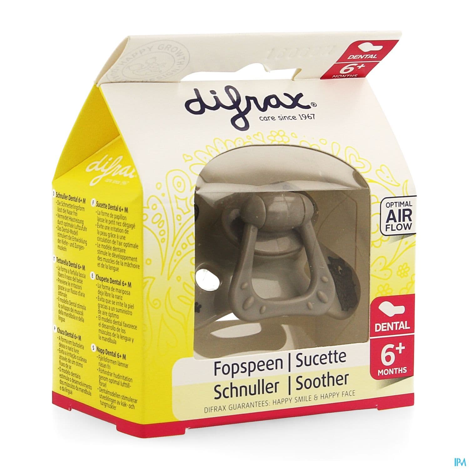 Difrax Sucette Dental 6/12mois