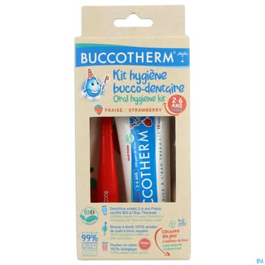 Buccotherm 2/6ans Dentifrice Fraise Bio 50ml + Brosse A Dents