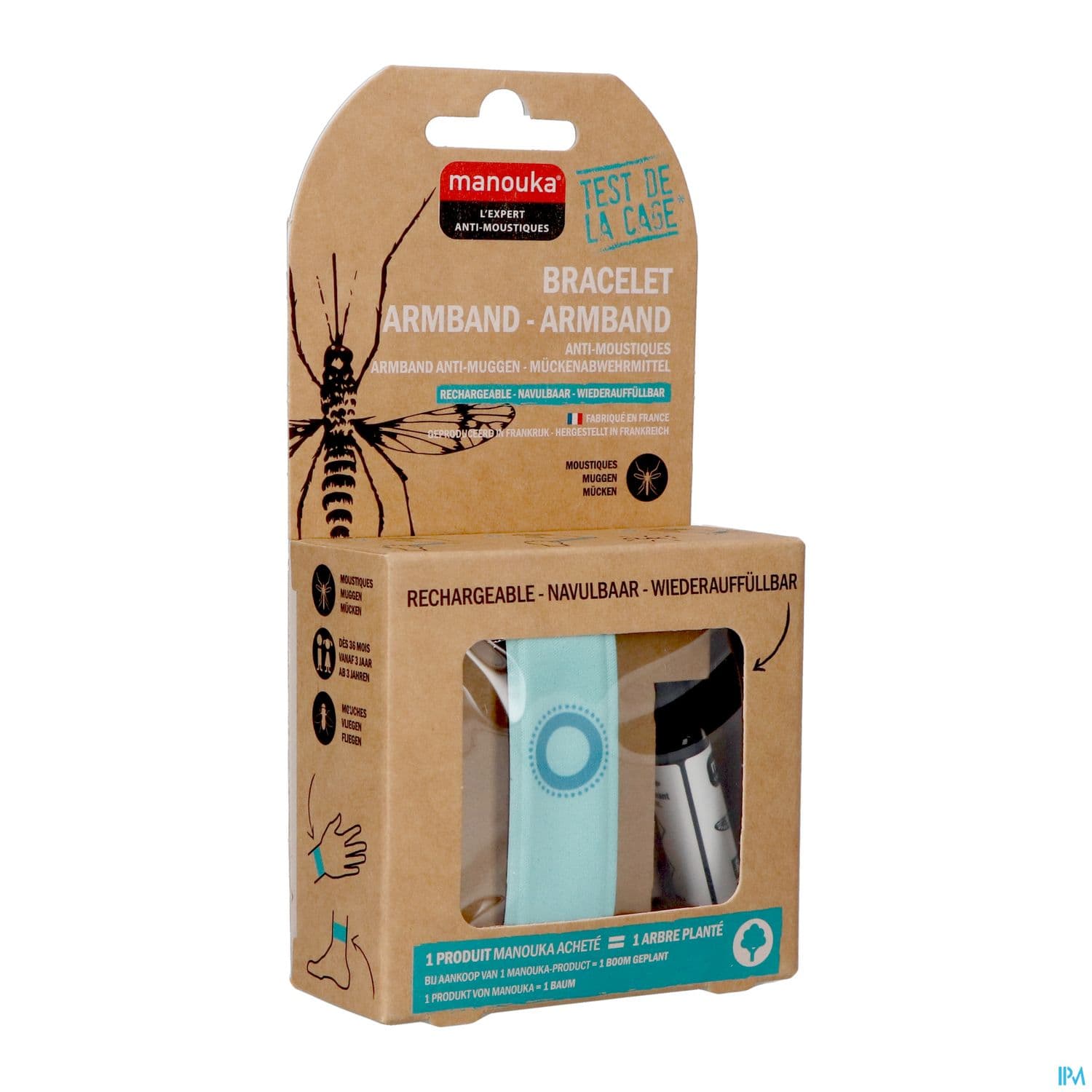 Manouka Bracelet Antimoustique Adulte Turquoise