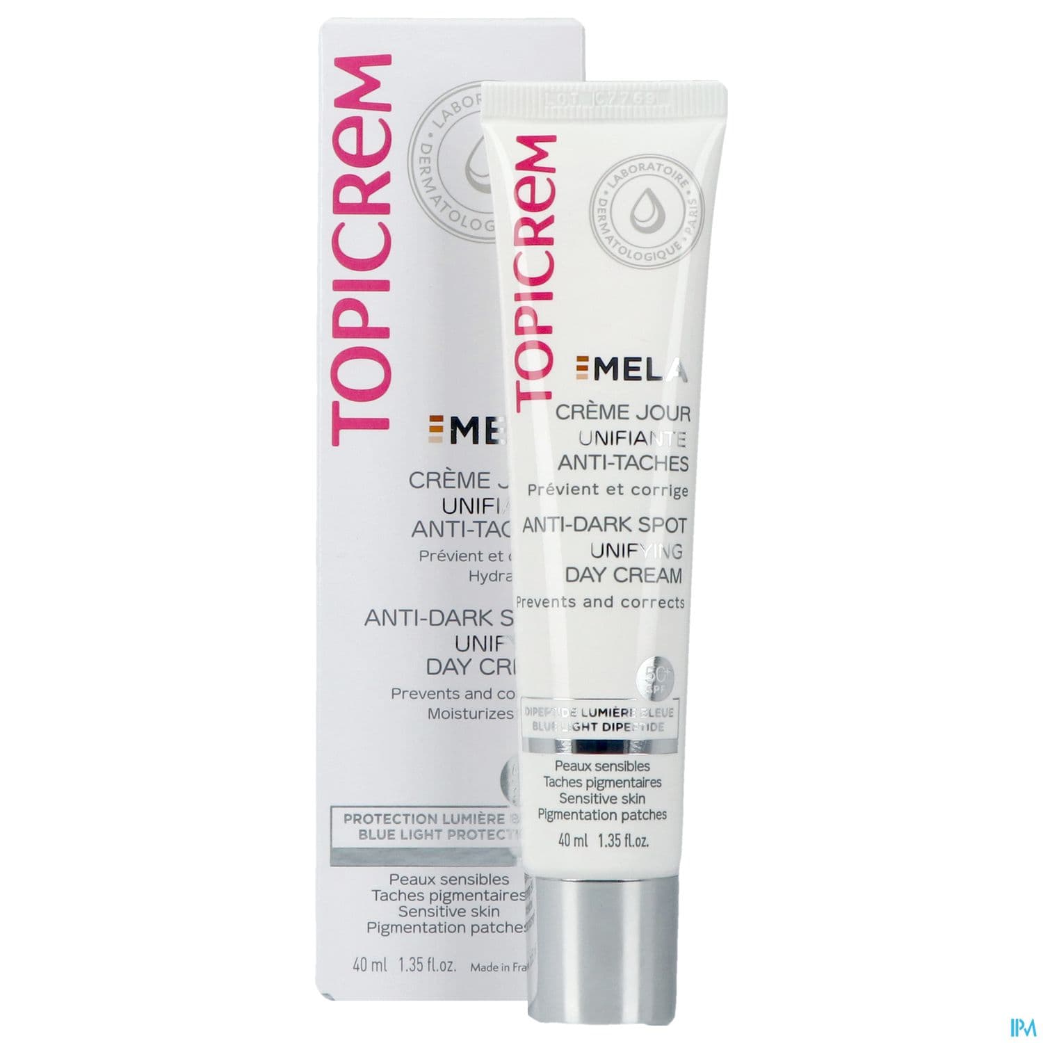 TOPICREM MELA CR A/TACHE 50+ 40ML