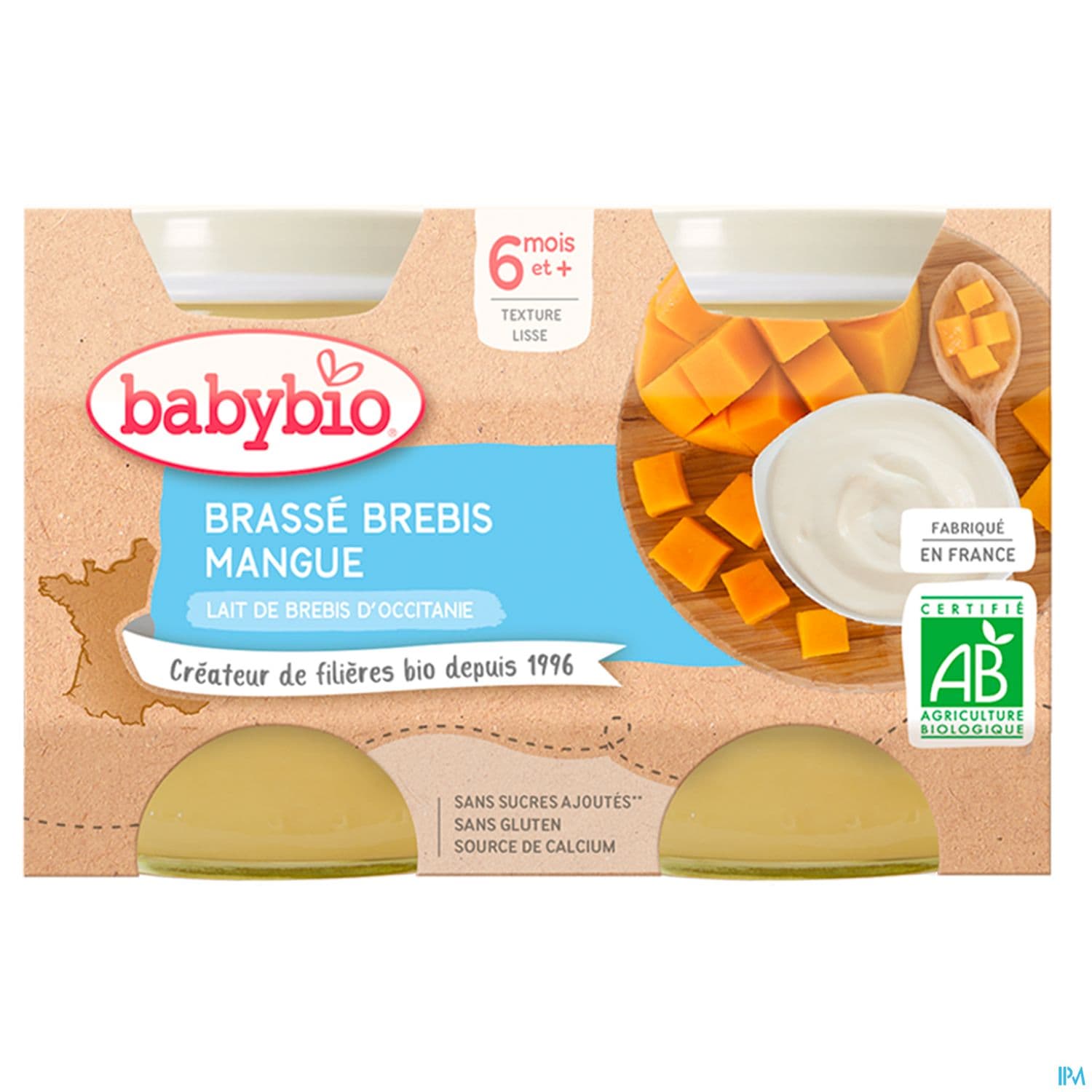 Babybio Brasse Au Lait De Brebis D'occitanie Mangue 6m 130g X2