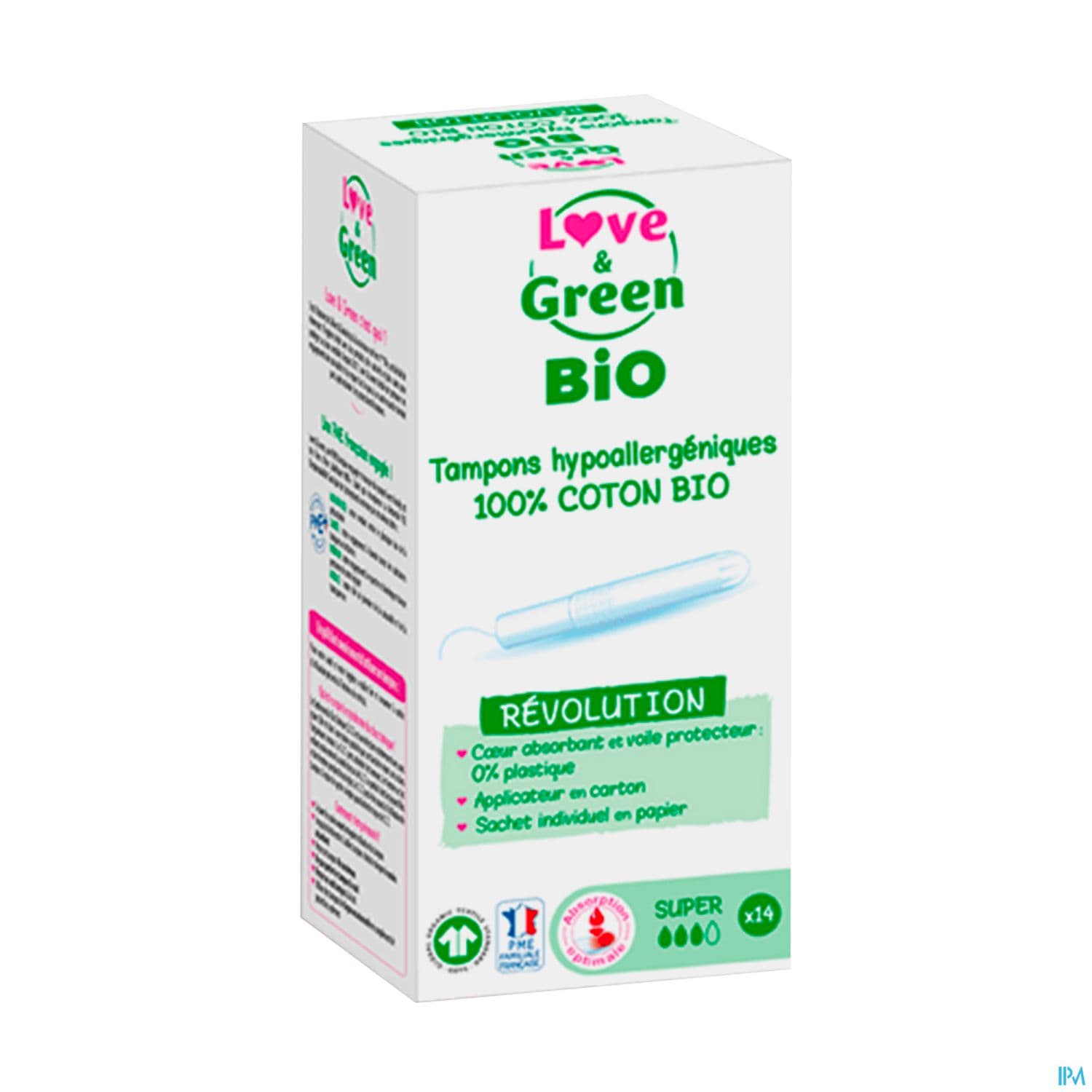 LOVE&GREEN TAMPON APPLIC SUPER 14