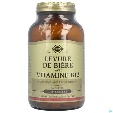 Solgar Levure De Biere Avec Vitamine B12 Comprime 250